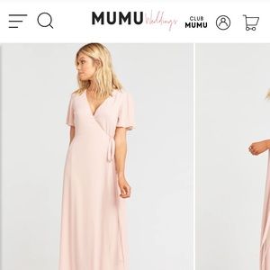 Show Me Your MuMu Noelle Flutter Wrap Dress XS